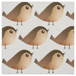 Spatzen-Vogel-Cartoon  Stoff