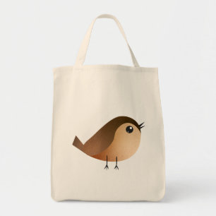 Spatzen-Vogel-Cartoon Tragetasche