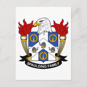 Spaulendes Familienwappen Postkarte