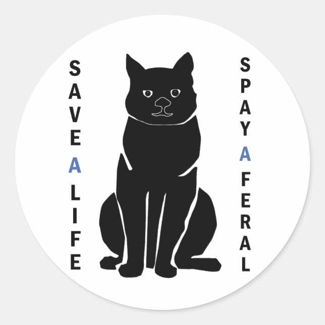 Spay a Feral Sticker (Vorderseite)