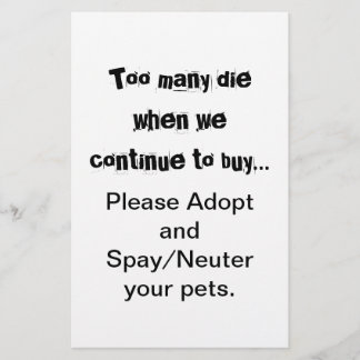 Spay Neuter Adoptier Flyer