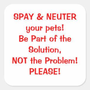 Spay Neuter Aufkleber