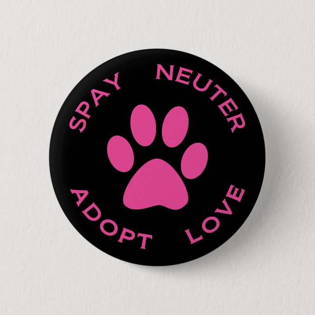 Spay Neutrum adoptieren Liebe Button (Vorderseite)
