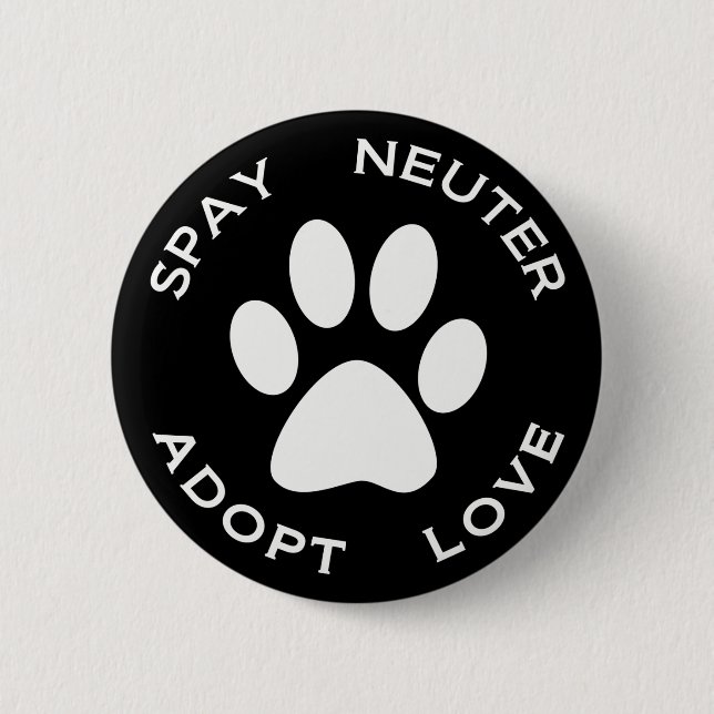 Spay Neutrum adoptieren Liebe Button (Vorderseite)