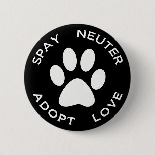 Spay Neutrum adoptieren Liebe Button