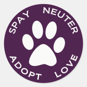 Spay Neutrum adoptieren Liebe Runder Aufkleber