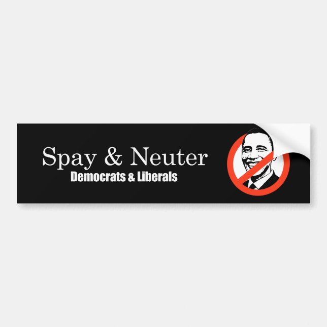 Spay und neutralisieren Sie Liberal-Autoaufkleber Autoaufkleber (Vorne)