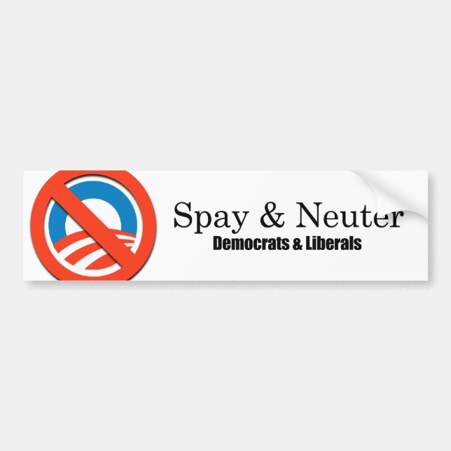 Spay und neutralisieren Sie Liberale Autoaufkleber (Vorne)