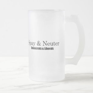 Spay und neutralisieren Sie Liberale Mattglas Bierglas