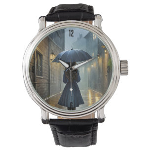 Spazieren im Regen Armbanduhr