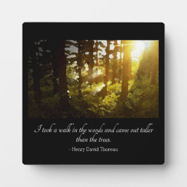 Spazieren Sie durch das Thoreau Quote Tabletop Fotoplatte