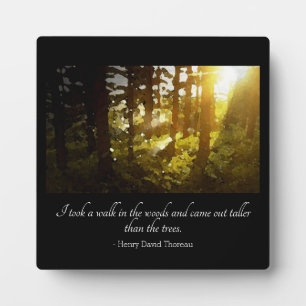 Spazieren Sie durch das Thoreau Quote Tabletop Fotoplatte