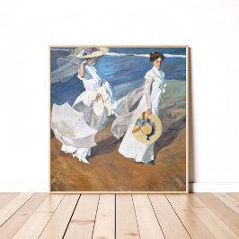 Spazieren Sie entlang der Küste, Joaquín Sorolla Poster