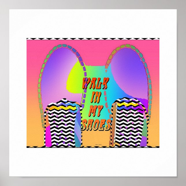 Spazierengehen in meinem Schuhposter Poster (Vorne)