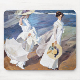 Spaziergang am Meer von Joaquin Sorolla Mousepad