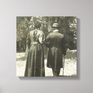 Spaziergang am Nachmittag Wrapped Canvas Leinwanddruck