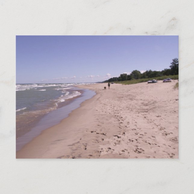 Spaziergang am Strand Postkarte (Vorderseite)