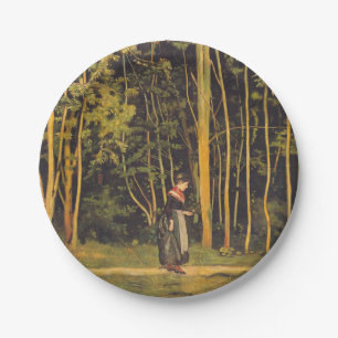 Spaziergang am Waldrand (von Ferdinand Hodler) Pappteller