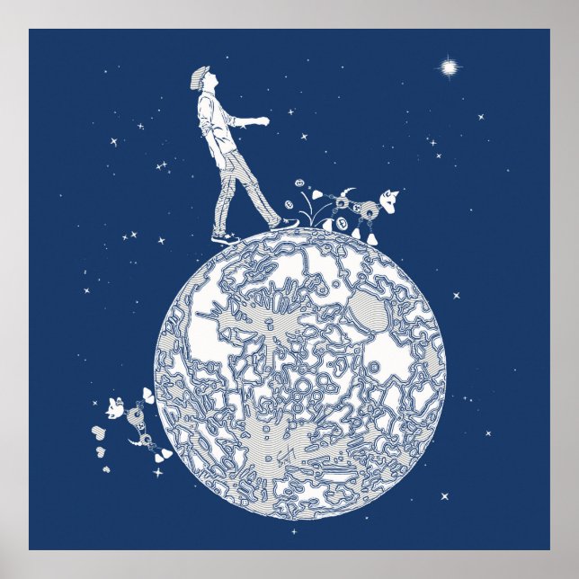 Spaziergang auf dem Mond Poster (Vorne)