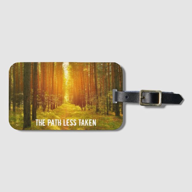 Spaziergang auf dem weniger gegriffenen Weg Gepäckanhänger (Vorderseite (Horizontal))