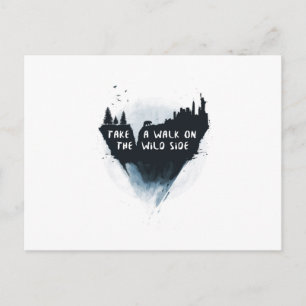 Spaziergang auf der wilden Seite Postkarte