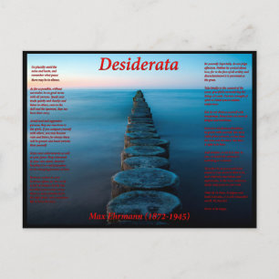 Spaziergang Desiderata zum Meer mit Pillionen Postkarte