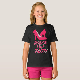 Spaziergang durch das Glaube Hot Pink Bible Zitat T-Shirt