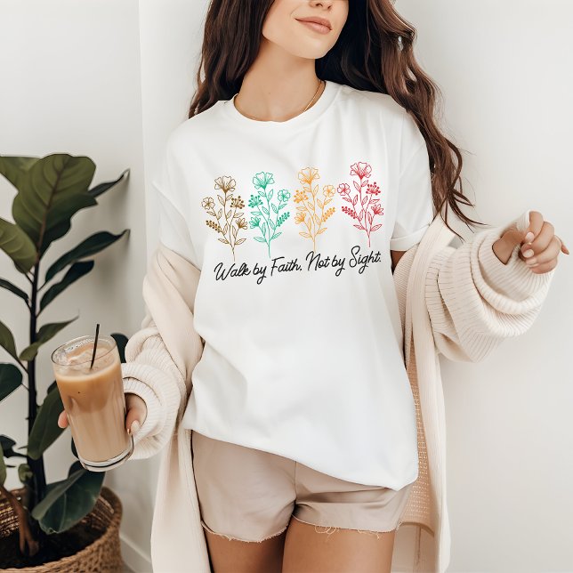 Spaziergang durch den Faith Floral T - Shirt, Mutt T-Shirt (floral shirt, faith shirt, christian shirt, inspirational shirt, birthday gift, mother's day gift, )