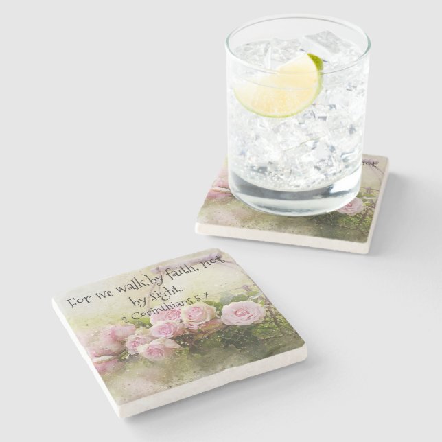 Spaziergang durch den Faith Stone Untersetzer (Seitenansicht)