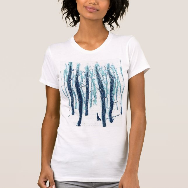 Spaziergang durch den Schneewald T-Shirt (Vorderseite)