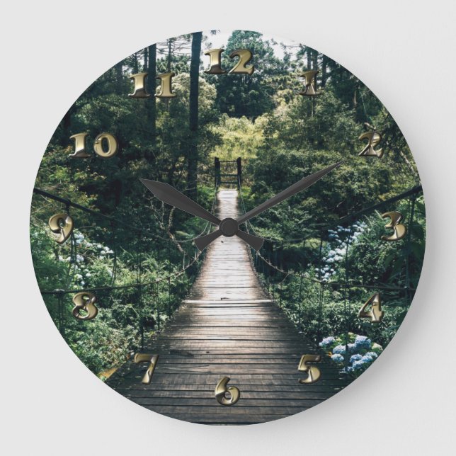 Spaziergang durch den Wald Große Wanduhr (Vorderseite)