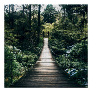 Spaziergang durch den Wald Poster