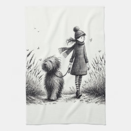 Spaziergang durch die Hunde Küchentücher