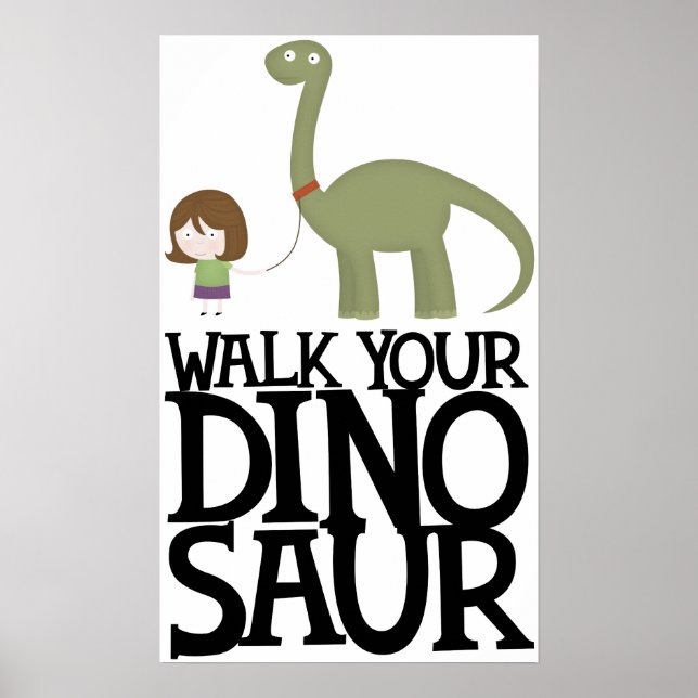 Spaziergang durch Ihren Dinosaurier Poster (Vorne)