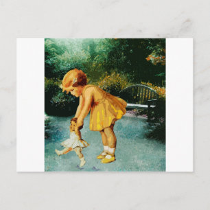 SPAZIERGANG IM GARTEN POSTKARTE