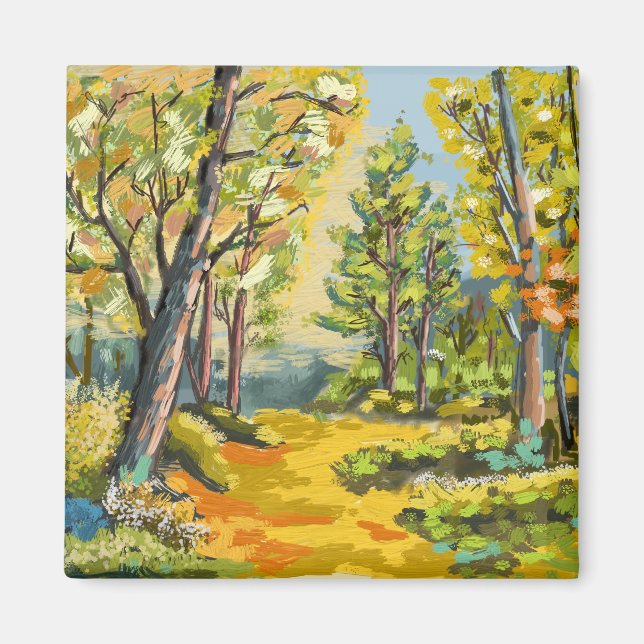 Spaziergang im Herbstunterholz. Magnet (Vorne)