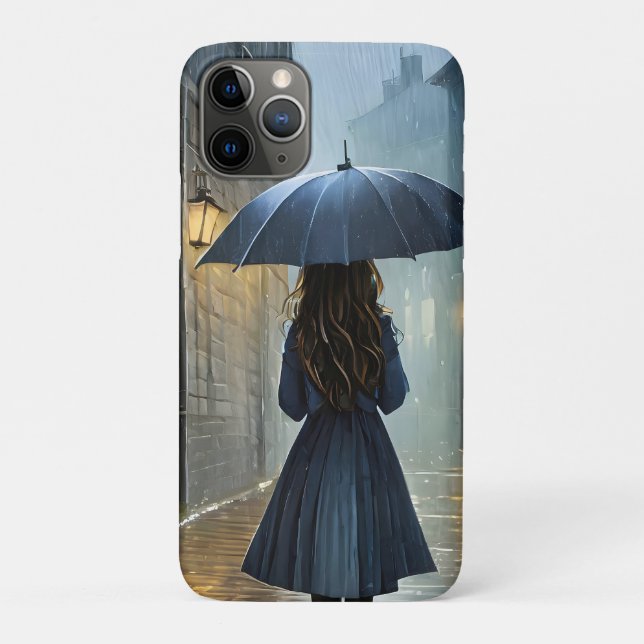 Spaziergang im Regen Case-Mate iPhone Hülle (Rückseite)