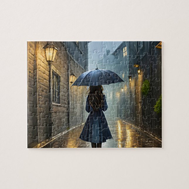 Spaziergang im Regen Puzzle (Horizontal)