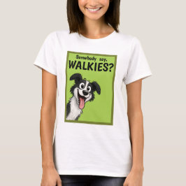 Spaziergang in grünem T-Shirt