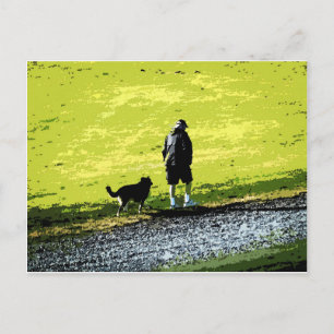 Spaziergang mit Freunden Postkarte