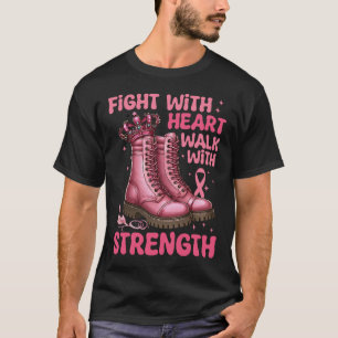 Spaziergang mit starker Brustkrebserkrankung Monat T-Shirt