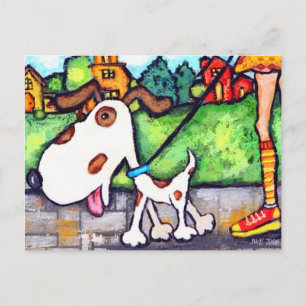 Spaziergang von Spot dem Hund Postkarte