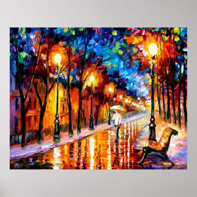 Spaziergänge im Regenplakat Poster (Vorne)