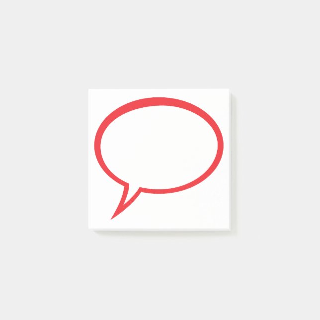 Speach Bubble Post-it Klebezettel (Vorderseite)