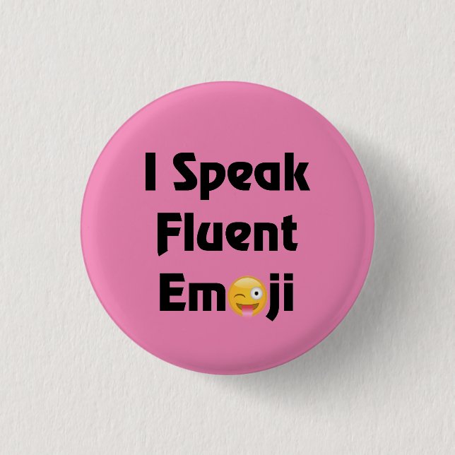 Speak Fluent Emoji Button (Vorderseite)