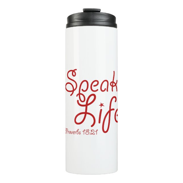 Speak Life Customize Es kann Namen oder Initialen  Thermosbecher (Vorderseite)