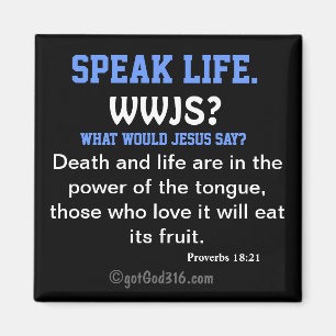 Speak Life. gotGod316.com Scripting Magnet