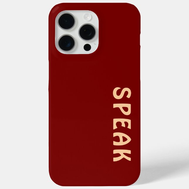 SPEAK-Logo-Maroon Case-Mate iPhone Hülle (Rückseite)