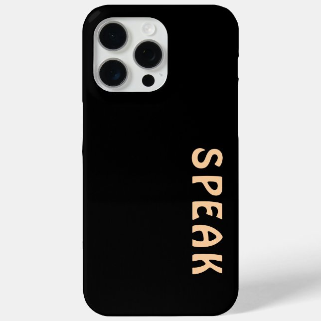 SPEAK Logo Schwarz Case-Mate iPhone Hülle (Rückseite)
