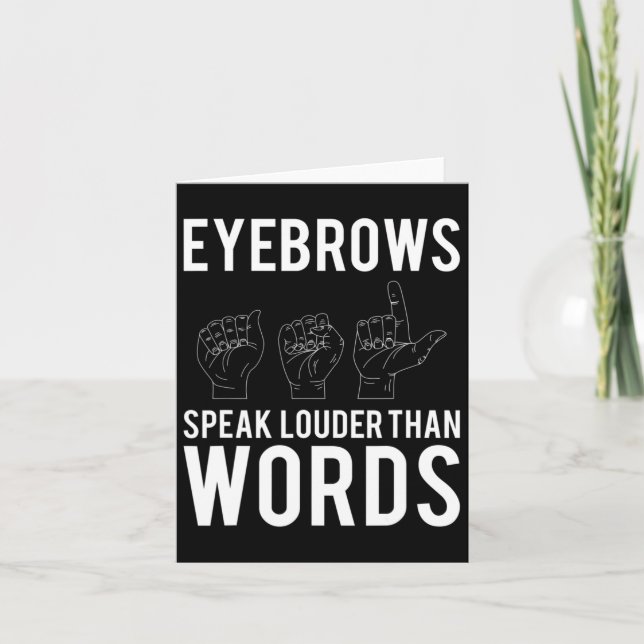 Speak Louder als Worte Deaf-mute Karte (Vorderseite)